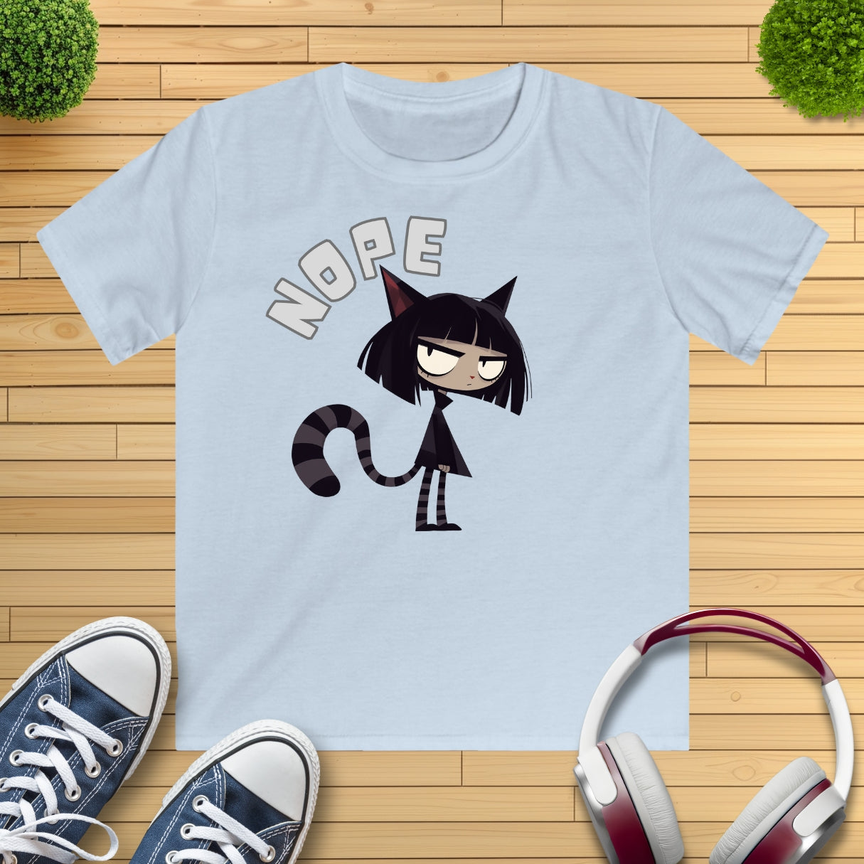 Catgirl nope Kinder T-Shirt