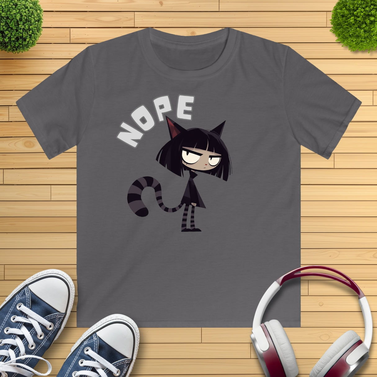Catgirl nope Kinder T-Shirt