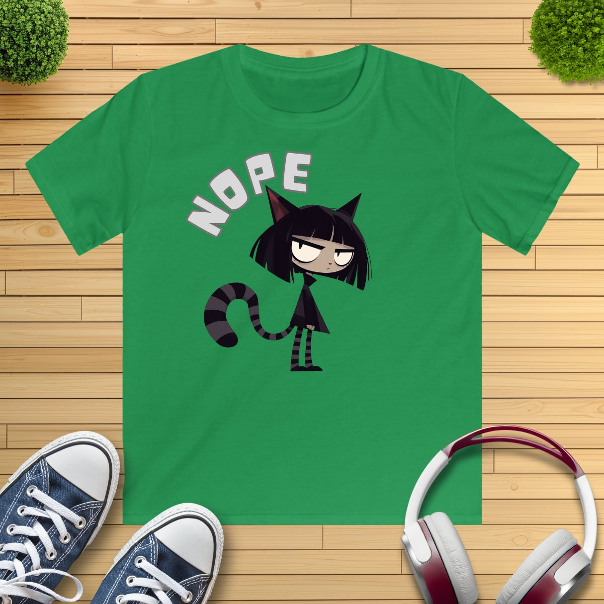Catgirl nope Kinder T-Shirt