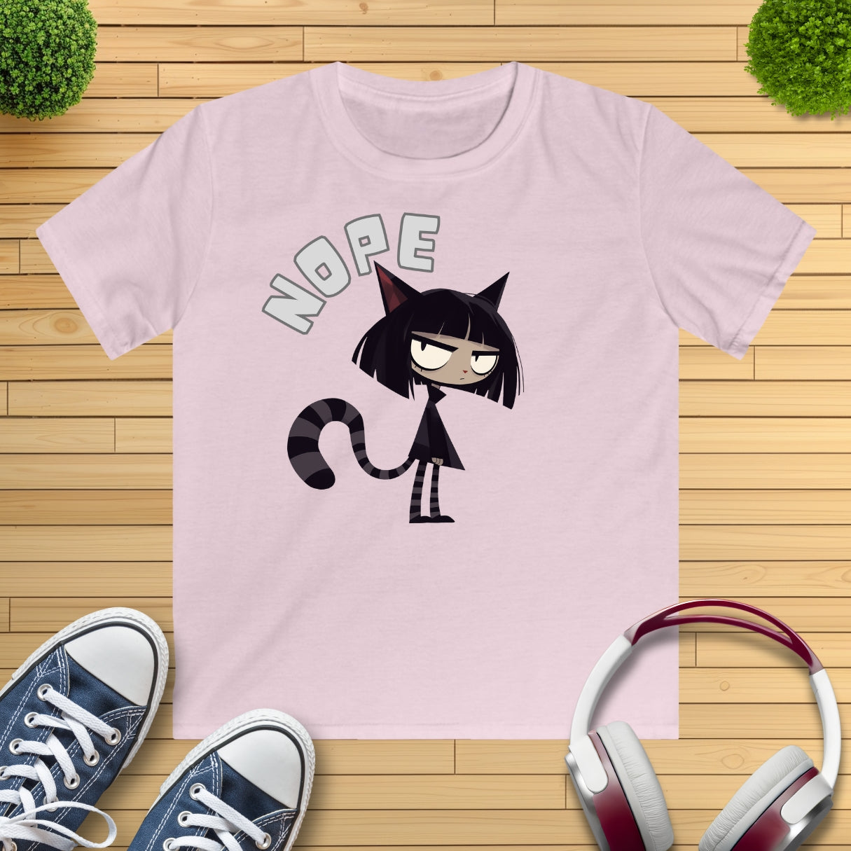 Catgirl nope Kinder T-Shirt