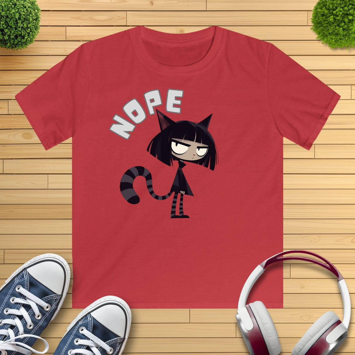 Catgirl nope Kinder T-Shirt