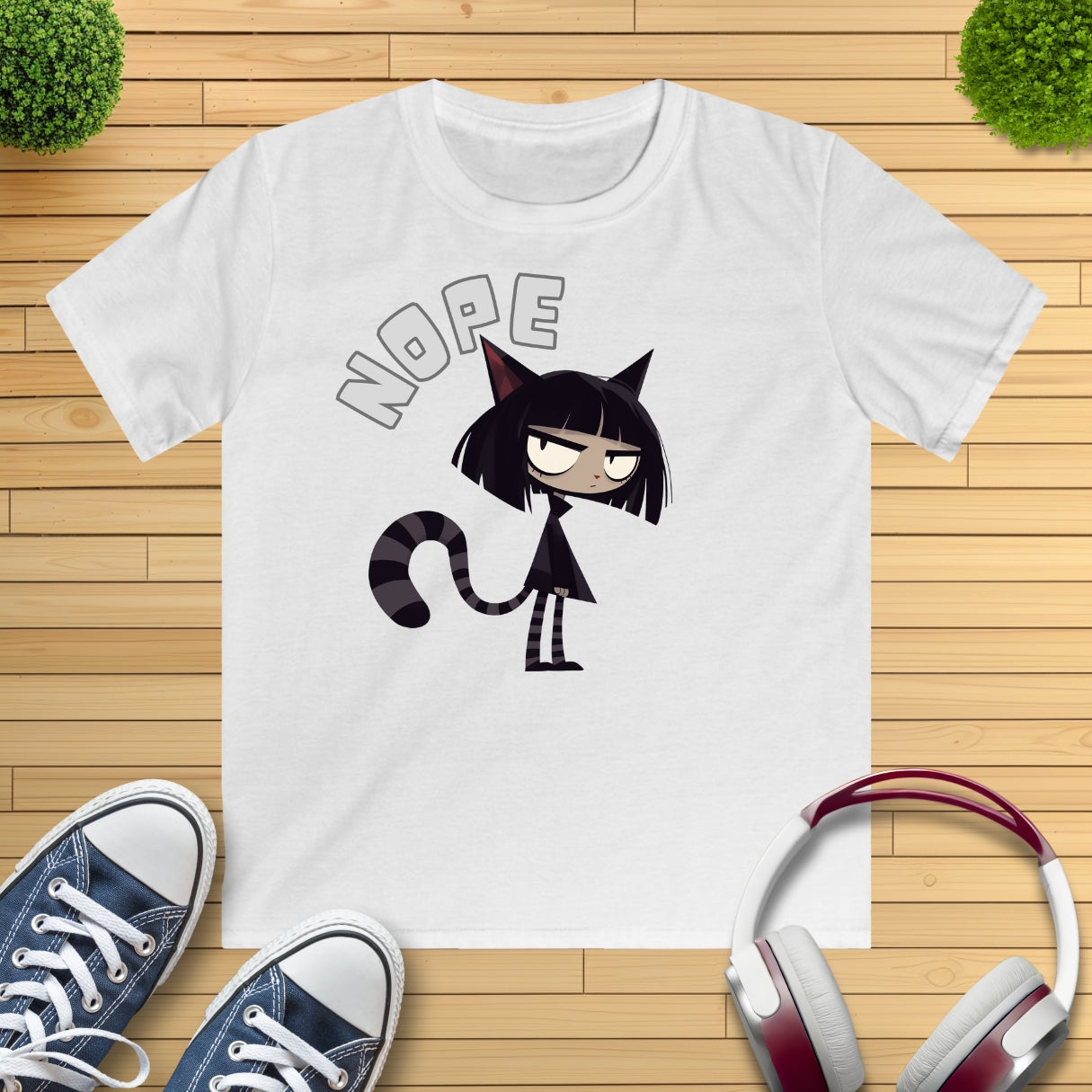 Catgirl nope Kinder T-Shirt