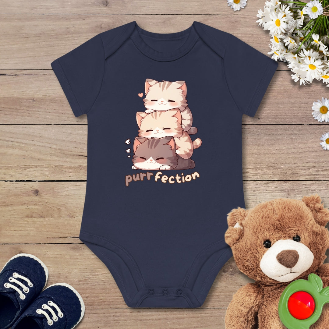 Purrfection Katzen Kurzarm Body
