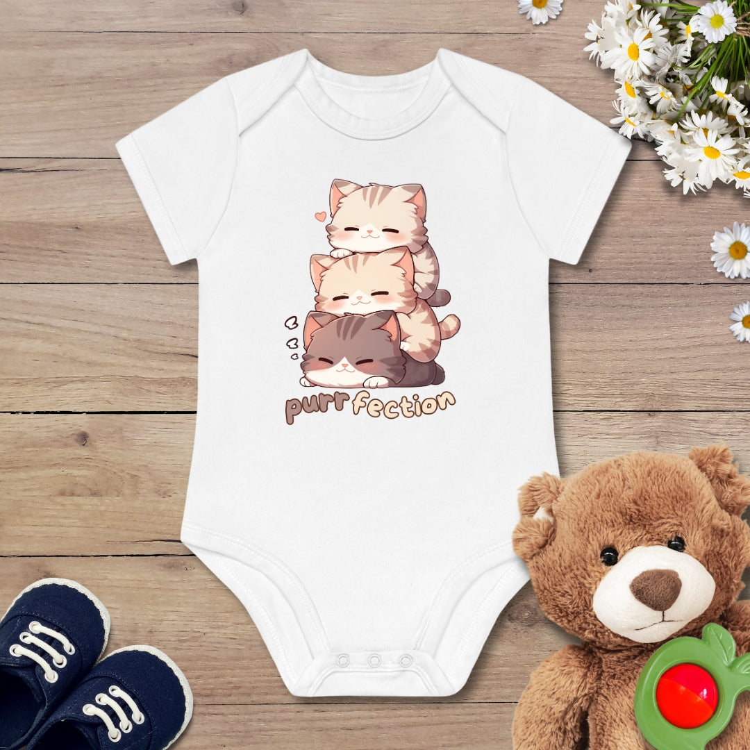 Purrfection Katzen Kurzarm Body