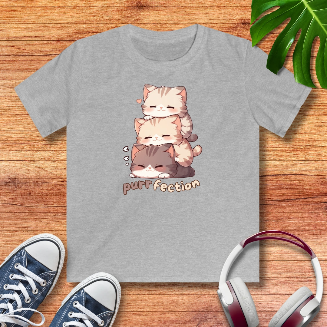 Purrfection Katzen Kinder T-Shirt
