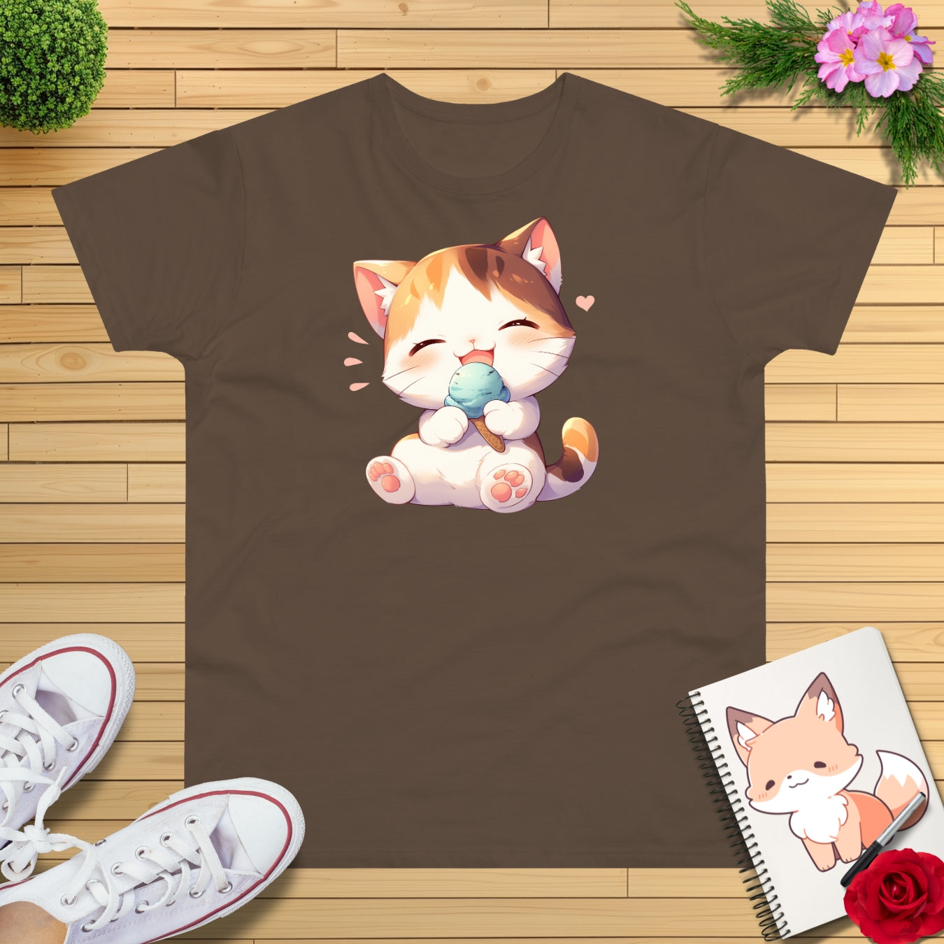 Waffeleis Katze T-Shirt