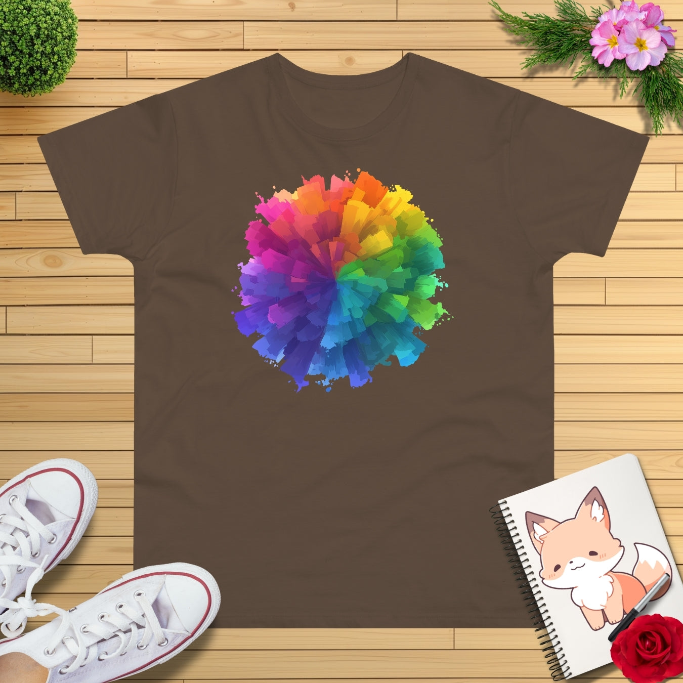 Farb splash Grafik-T-Shirt
