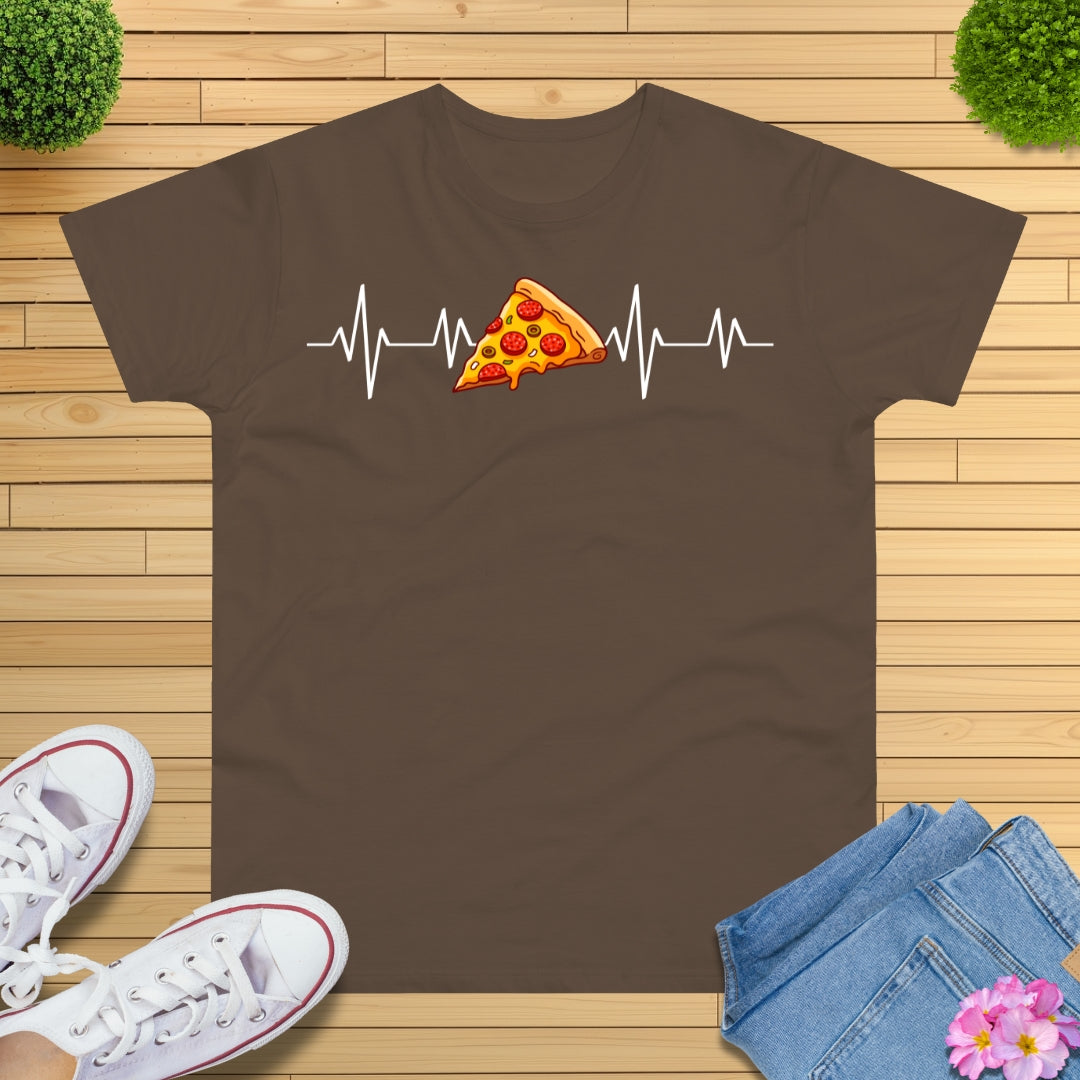 Pizza Herzschlag EKG T-Shirt