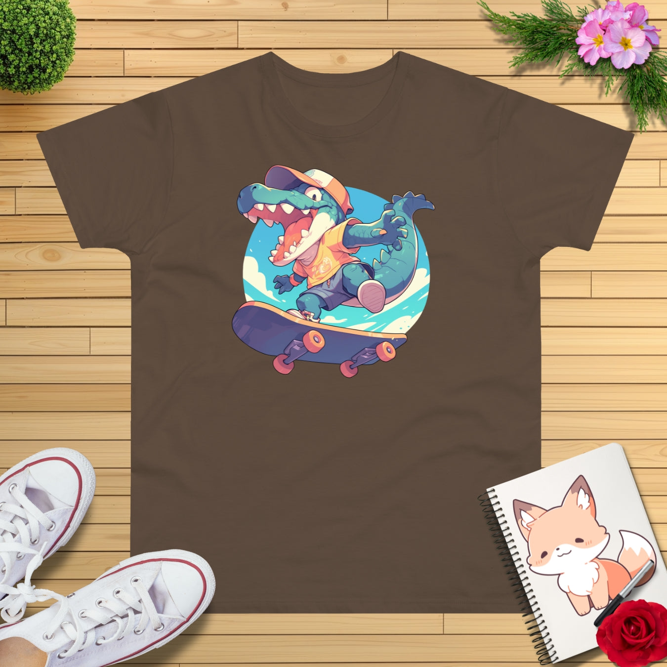 Skateboard Krokodil jump T-Shirt