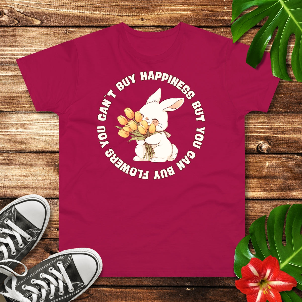 Blumen Hase T-Shirt