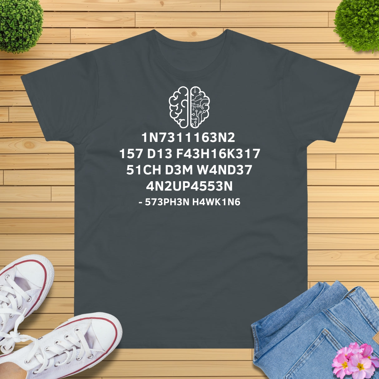 Hawking Zitat Leetspeak T-Shirt