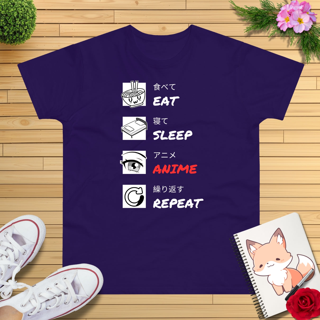 Eat-Sleep-Anime-Repeat T-Shirt