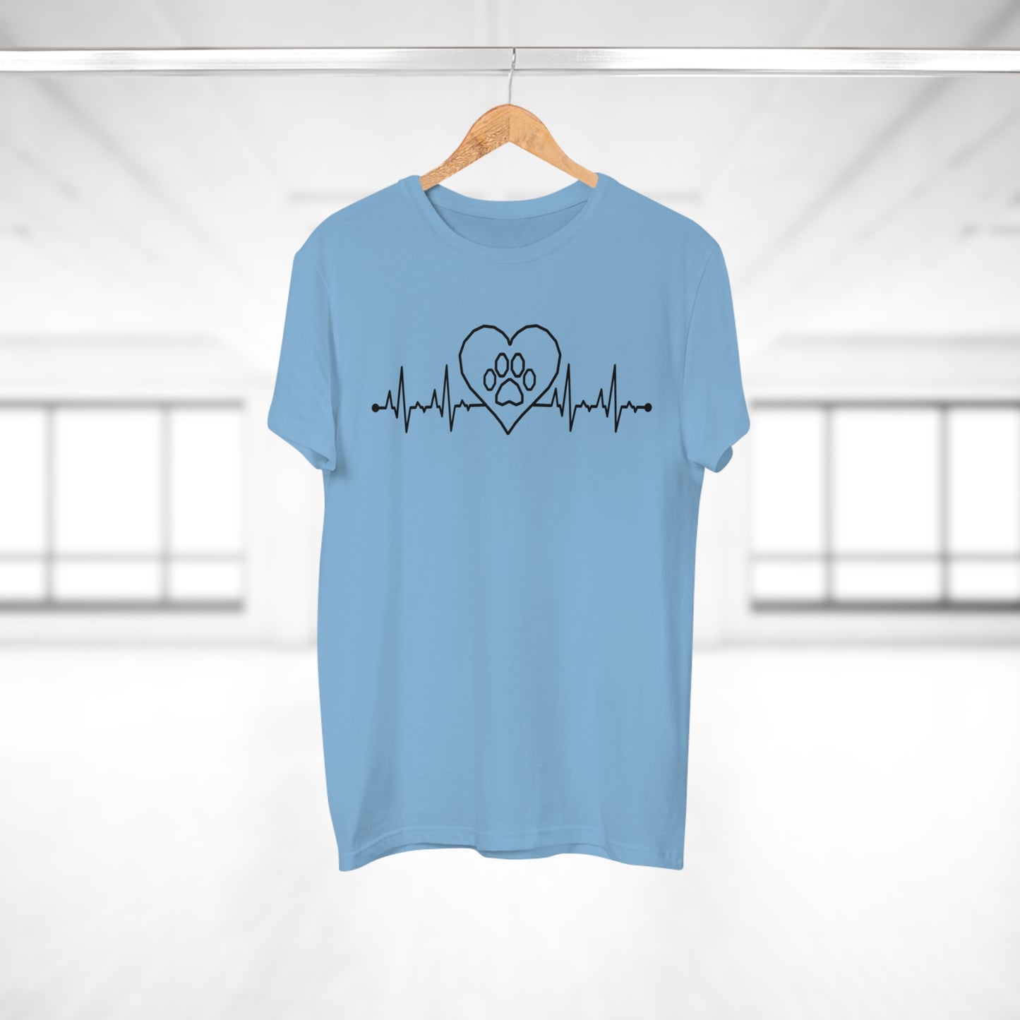 Herzschlag EKG Herz Pfote T-Shirt
