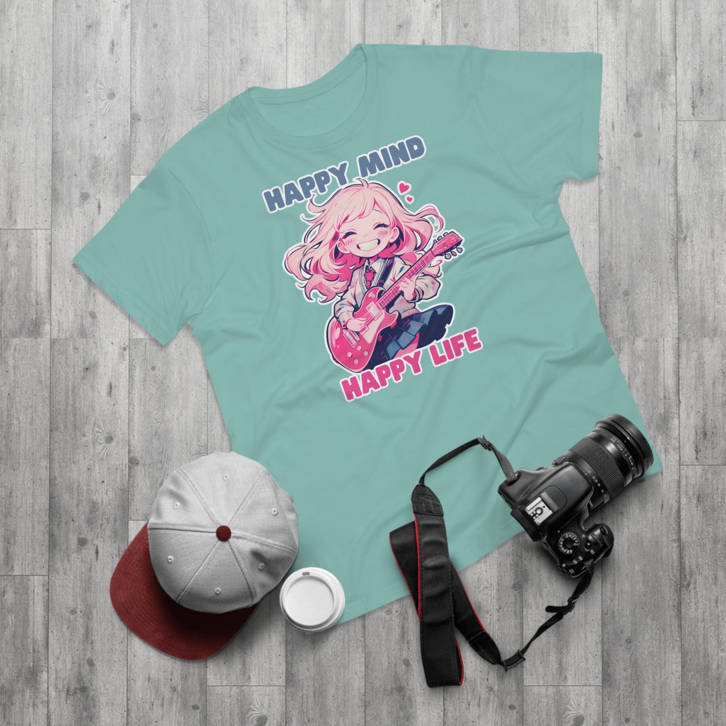 Anime Girl spielt E-Gitarre T-Shirt