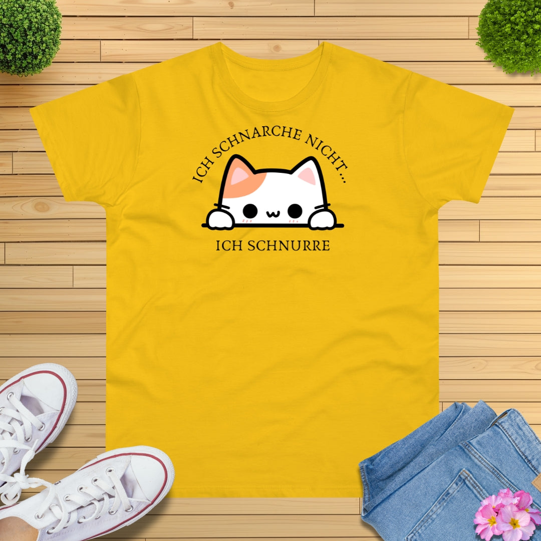 Ich schnarche nicht Katze T-Shirt