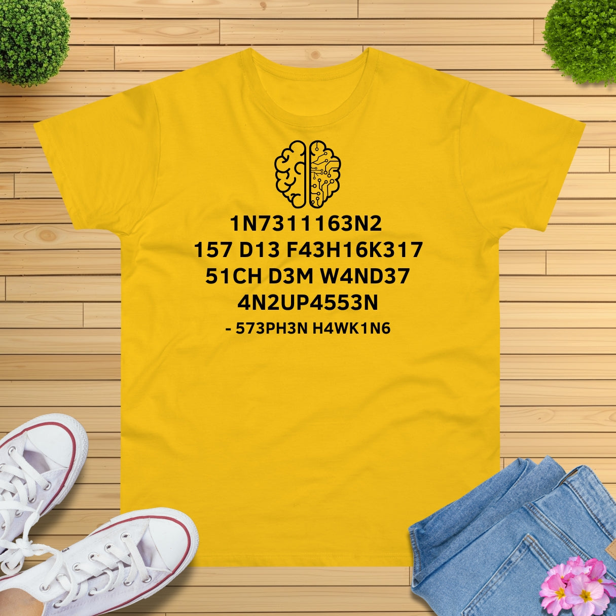 Hawking Zitat Leetspeak T-Shirt