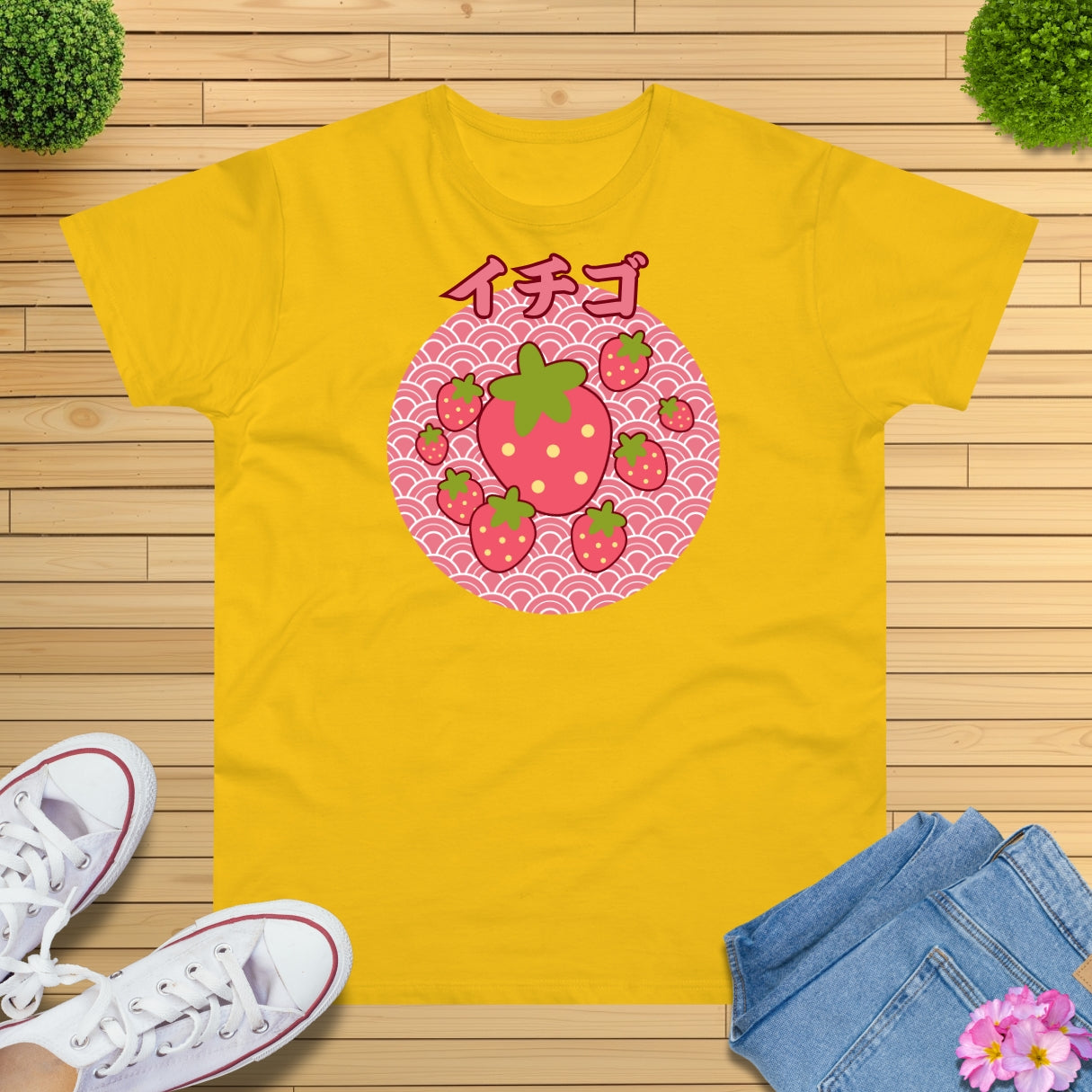 Pastell Erdbeeren T-Shirt