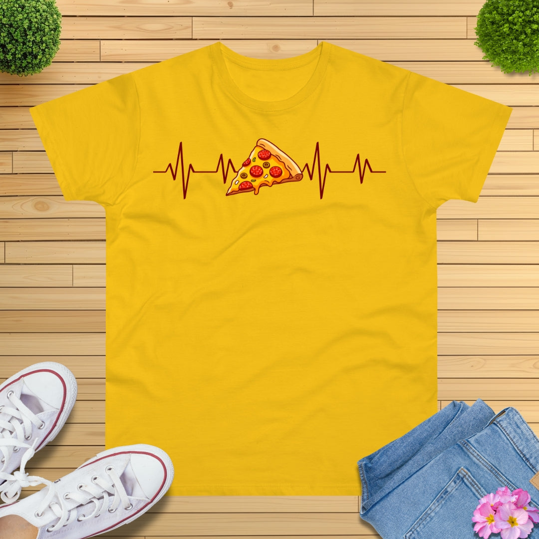 Pizza Herzschlag EKG T-Shirt