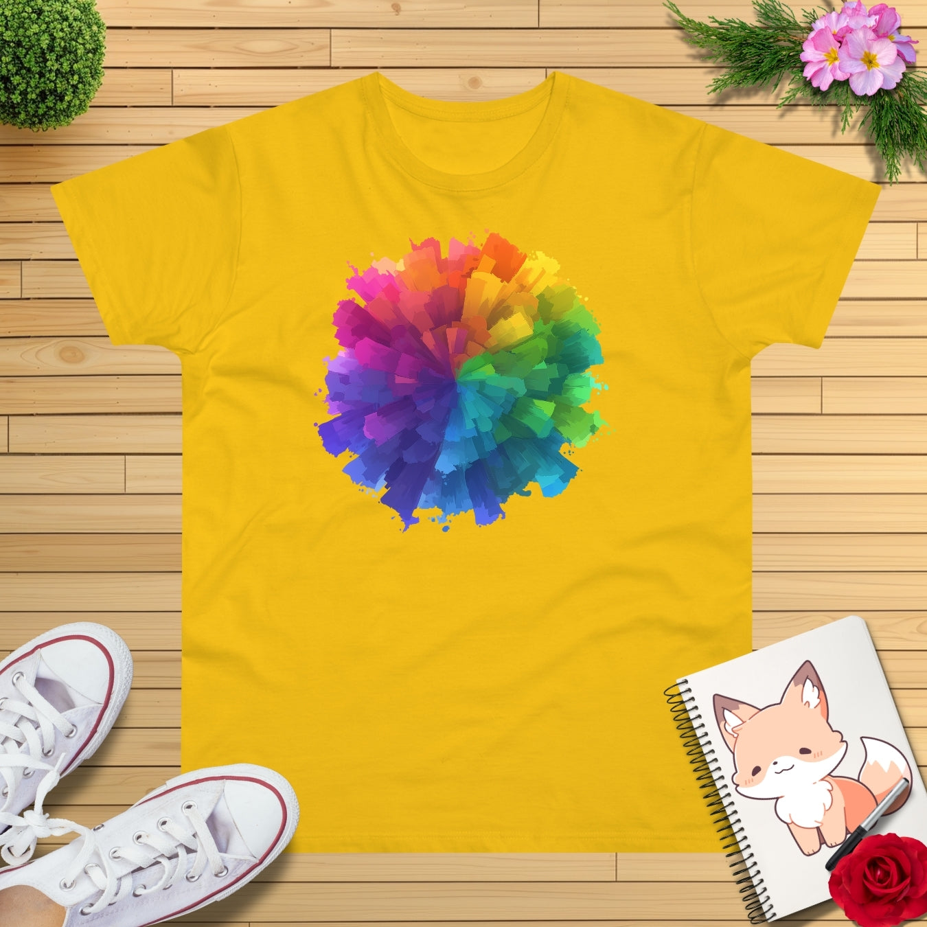 Farb splash Grafik-T-Shirt