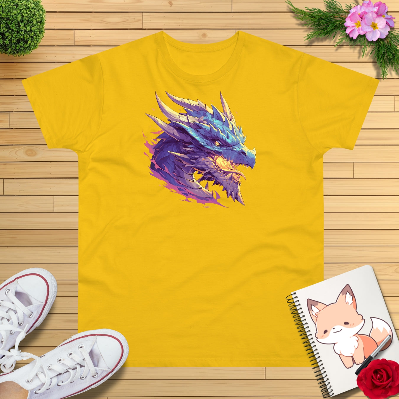 blauer Drache T-Shirt