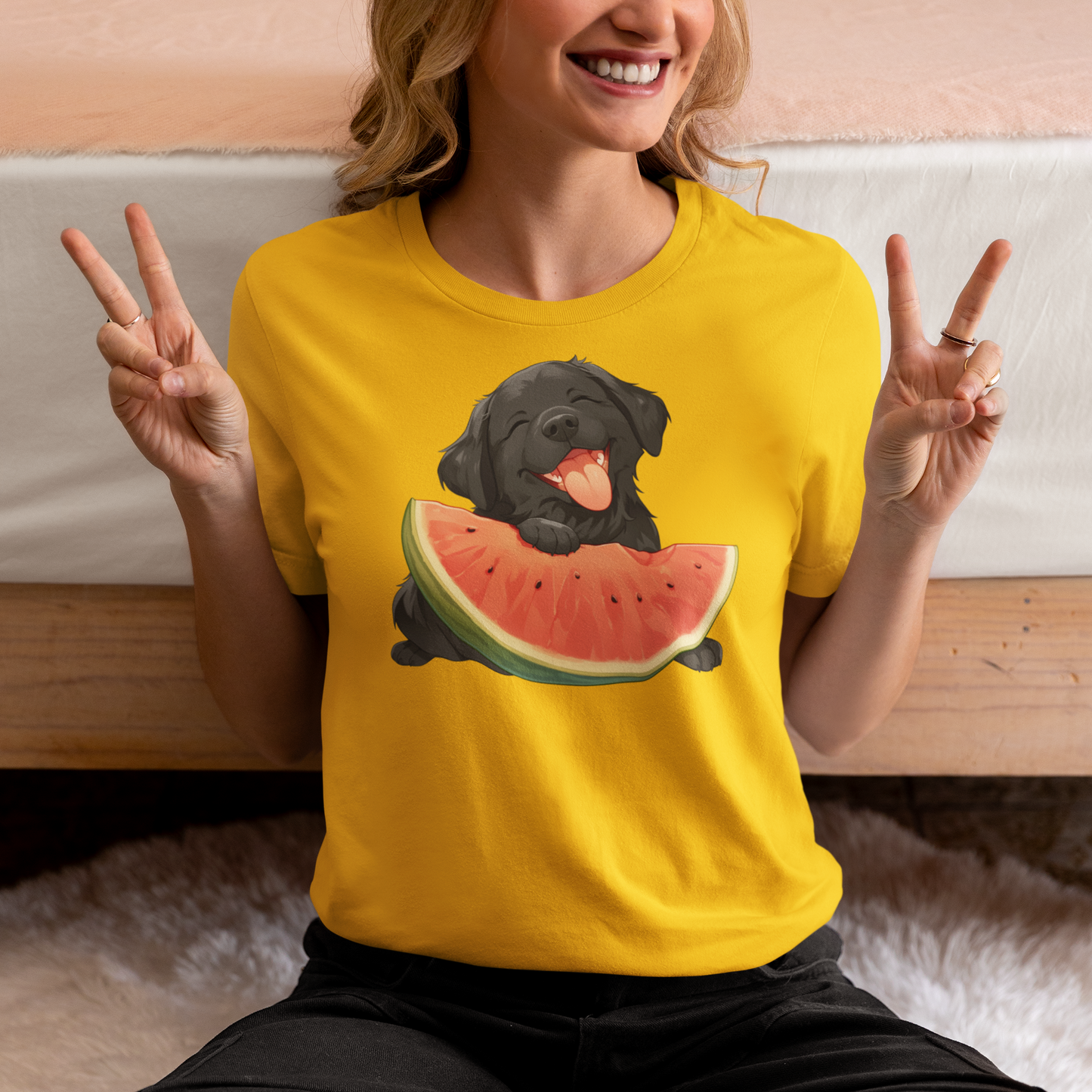 Labrador mit Wassermelone T-Shirt