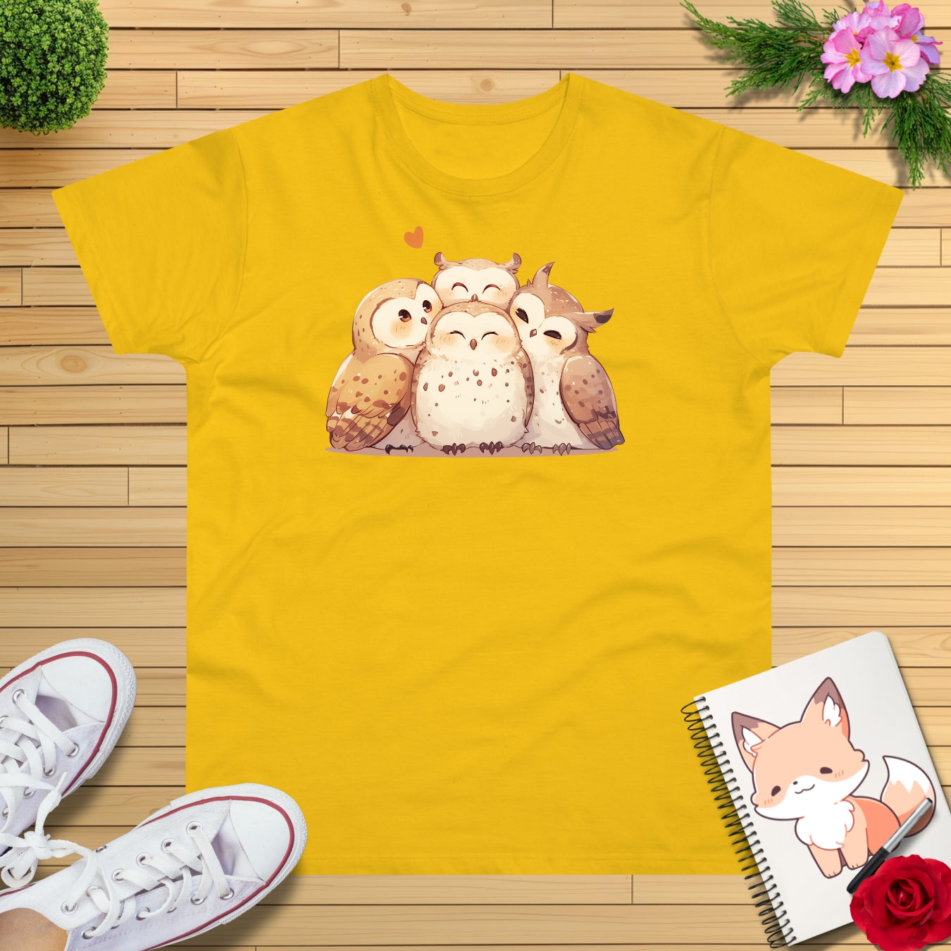 Kuschel Eulen T-Shirt