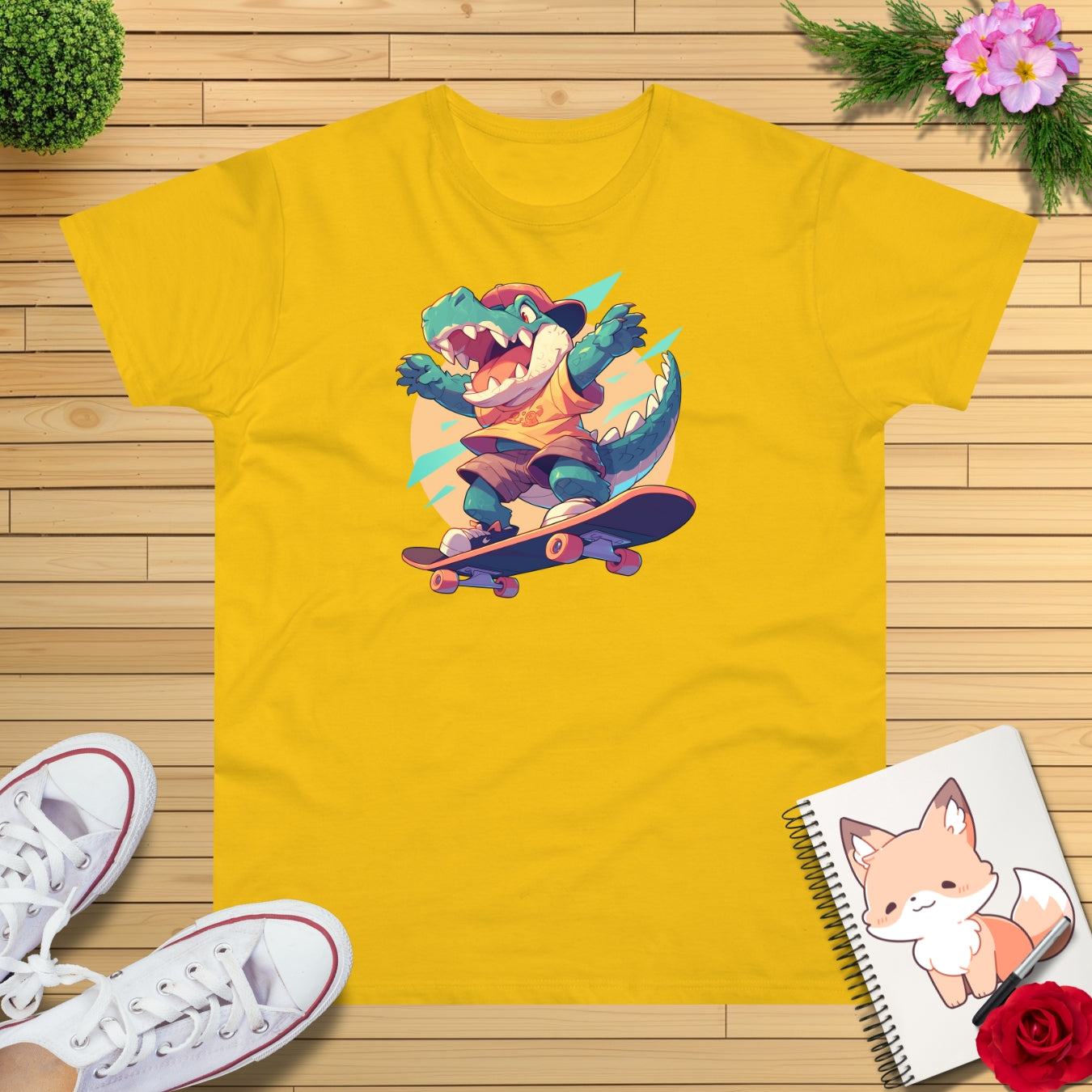 Skateboard Krokodil yay T-Shirt