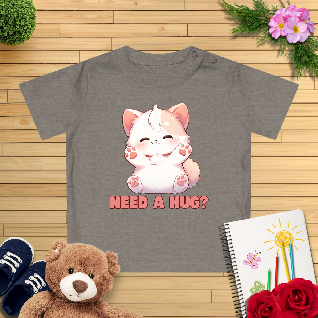 Kawaii Kuschel Kitten Baby T-Shirt