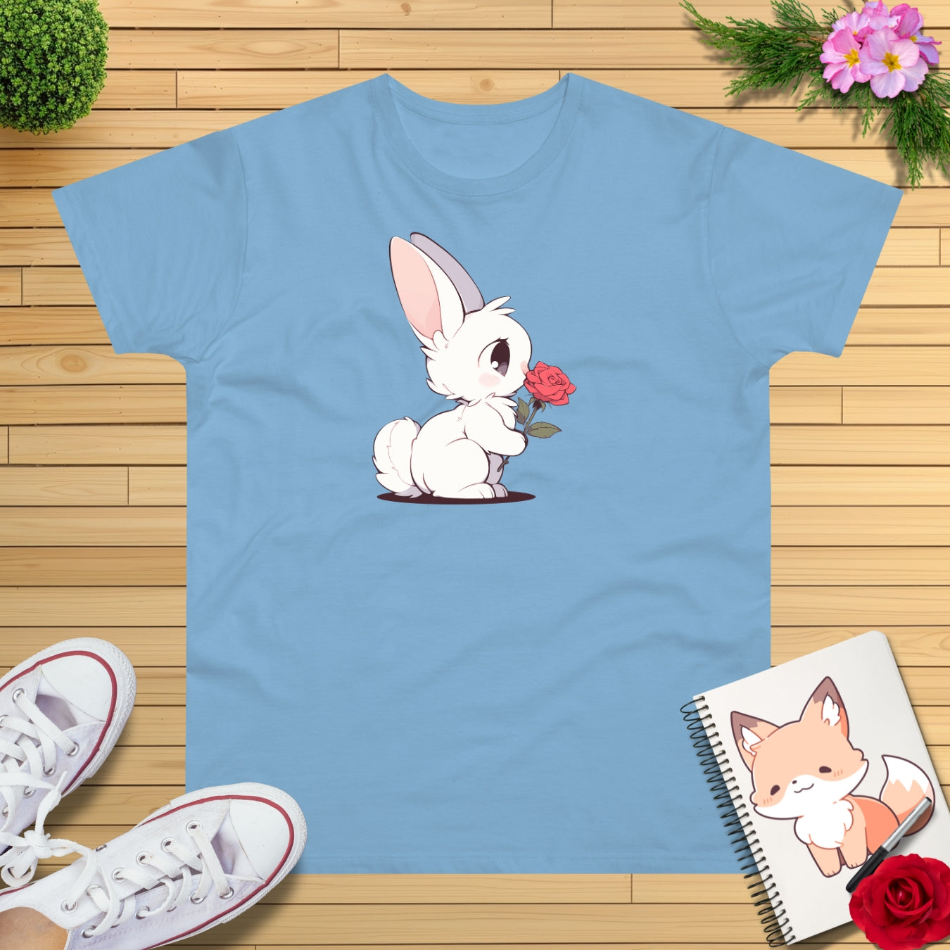 Häschen mit Rose T-Shirt