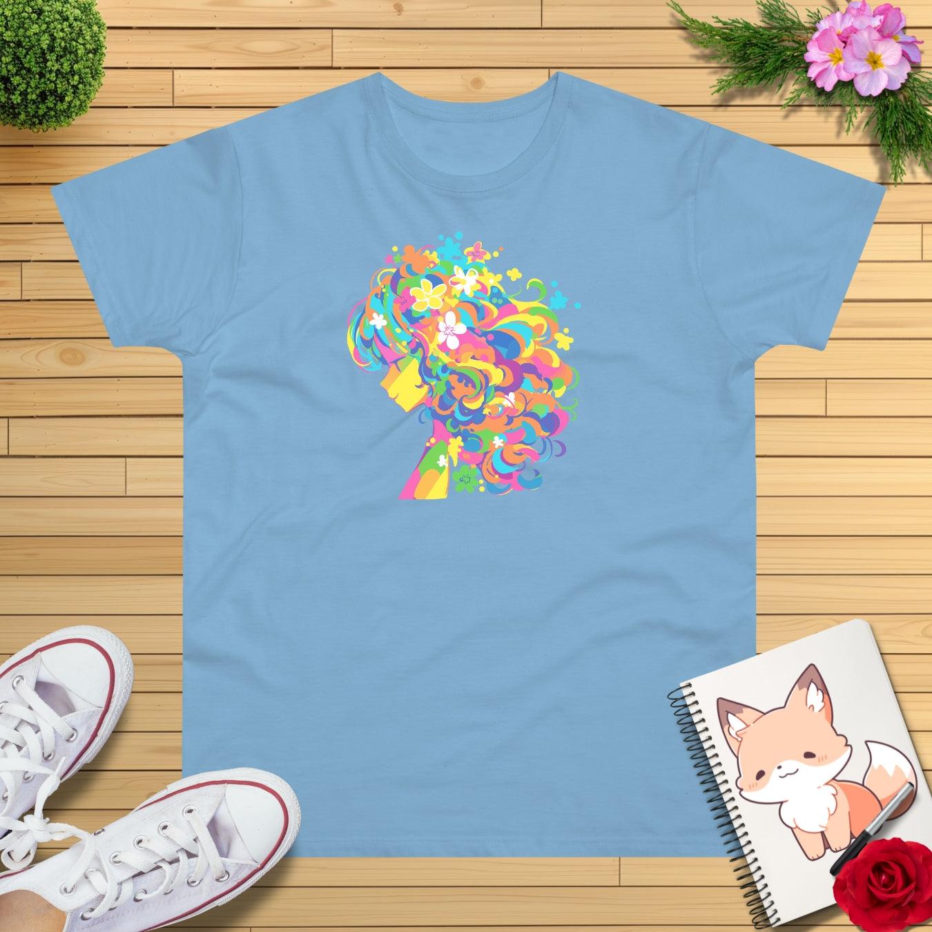 Kawaii Blütenzauber Anime T-Shirt