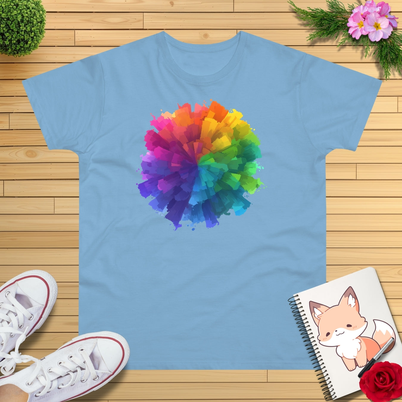 Farb splash Grafik-T-Shirt