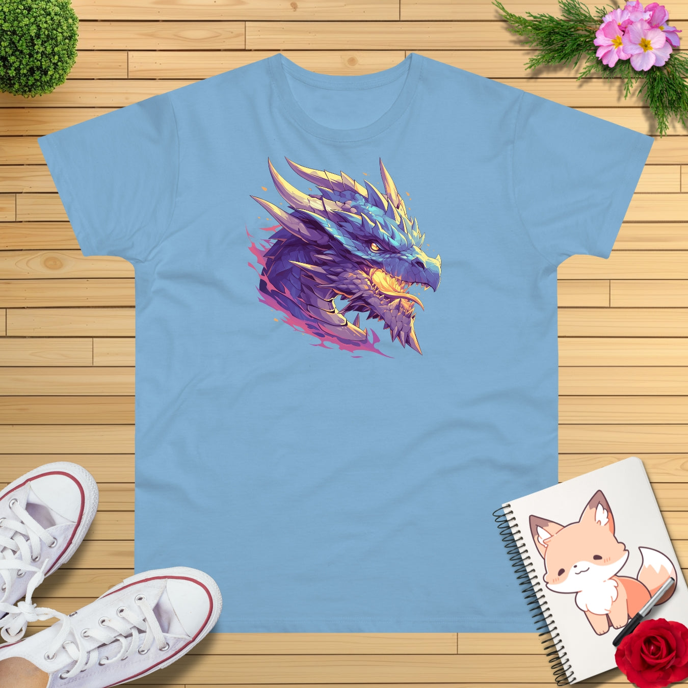 blauer Drache T-Shirt