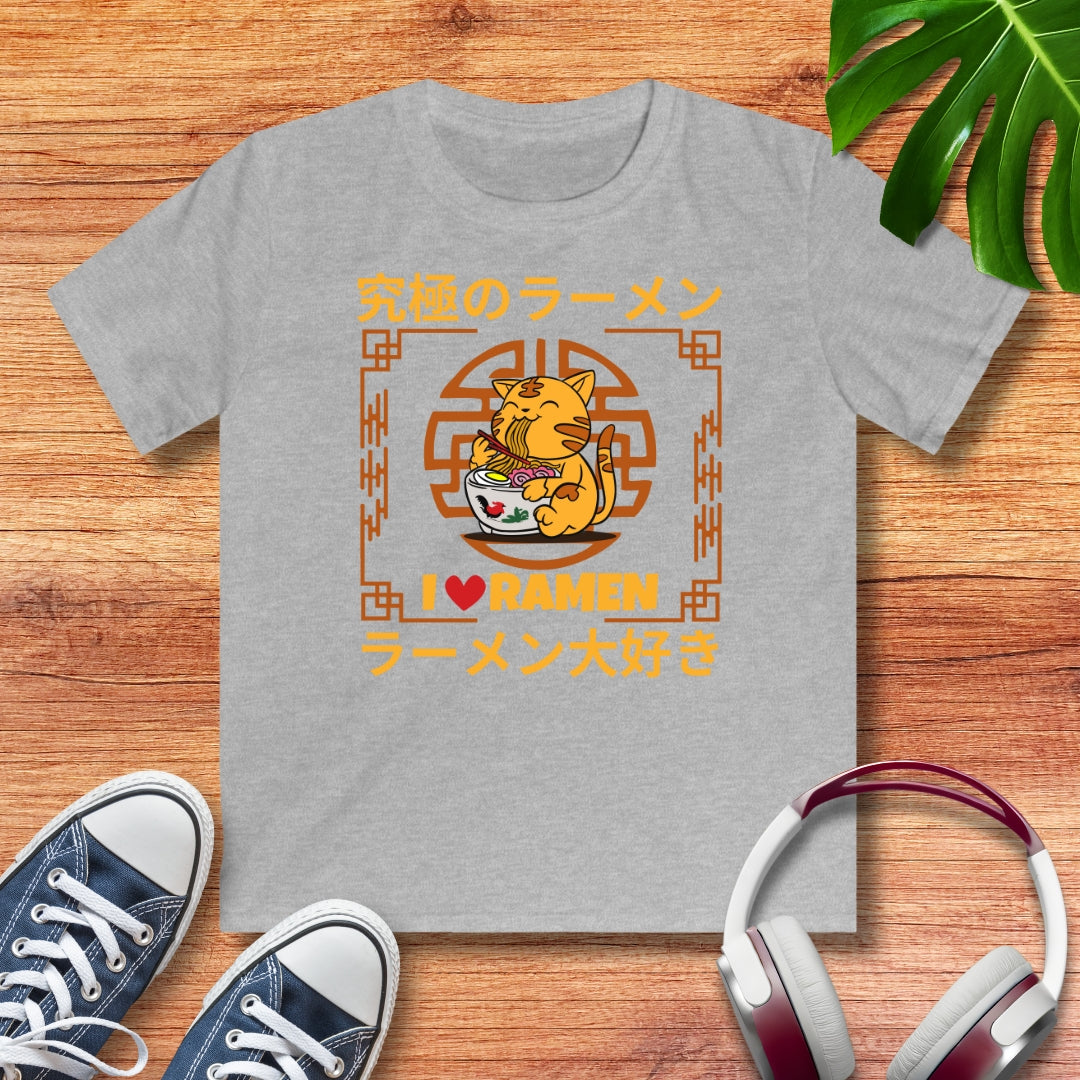 Love Ramen Katze Kinder T-Shirt