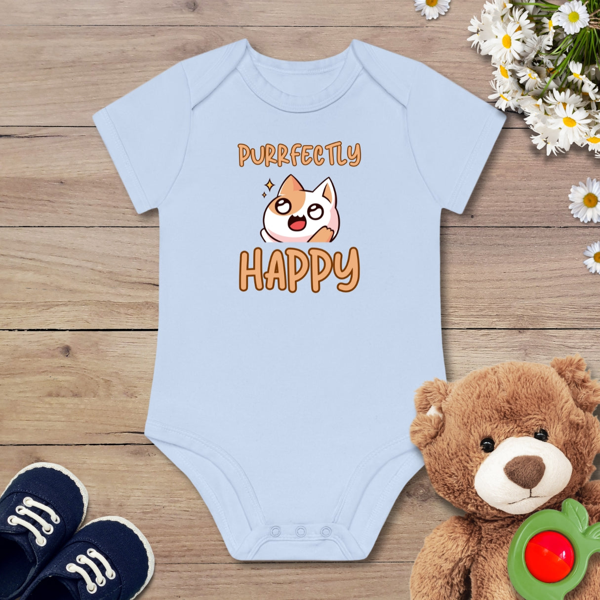 Purrfectly Happy Katze Kurzarm Body