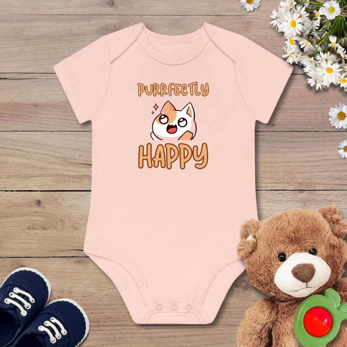 Purrfectly Happy Katze Kurzarm Body