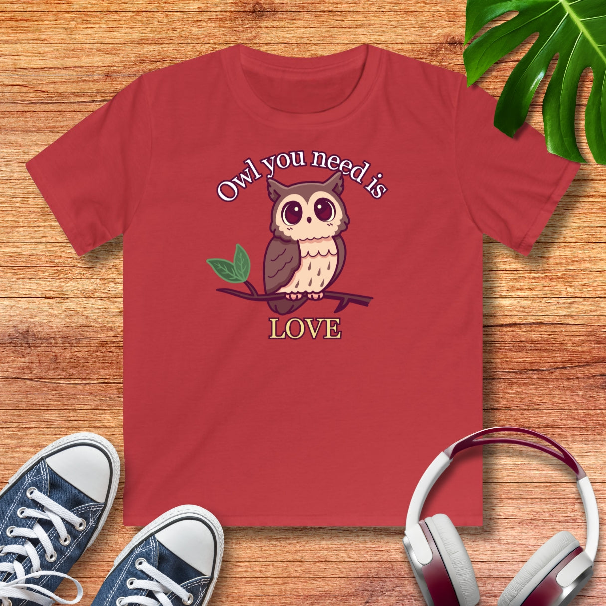 Eule Love Kinder T-Shirt