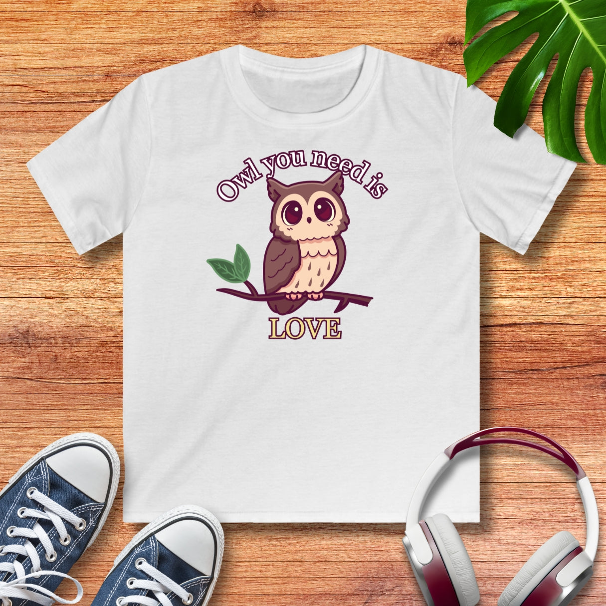 Eule Love Kinder T-Shirt