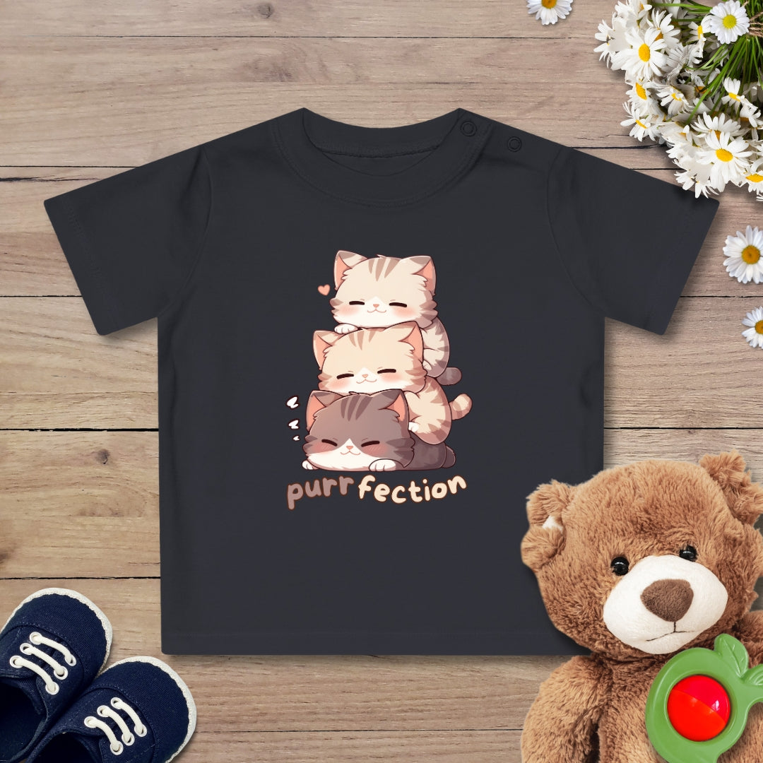 Purrfection Katzen Baby T-Shirt