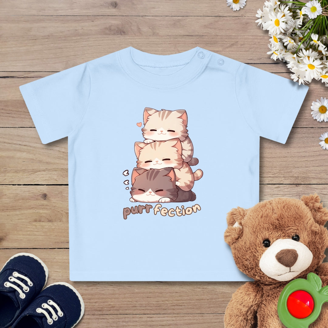 Purrfection Katzen Baby T-Shirt