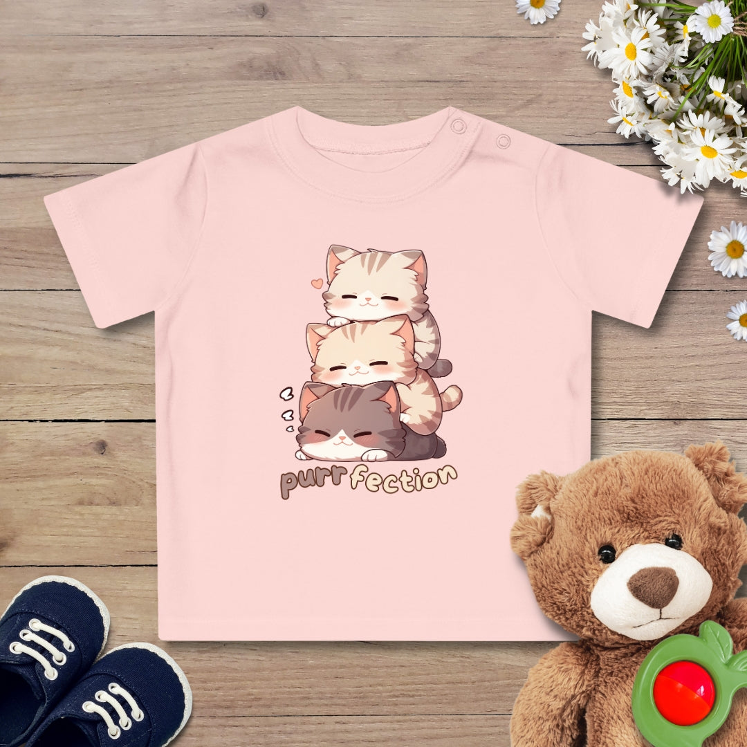 Purrfection Katzen Baby T-Shirt