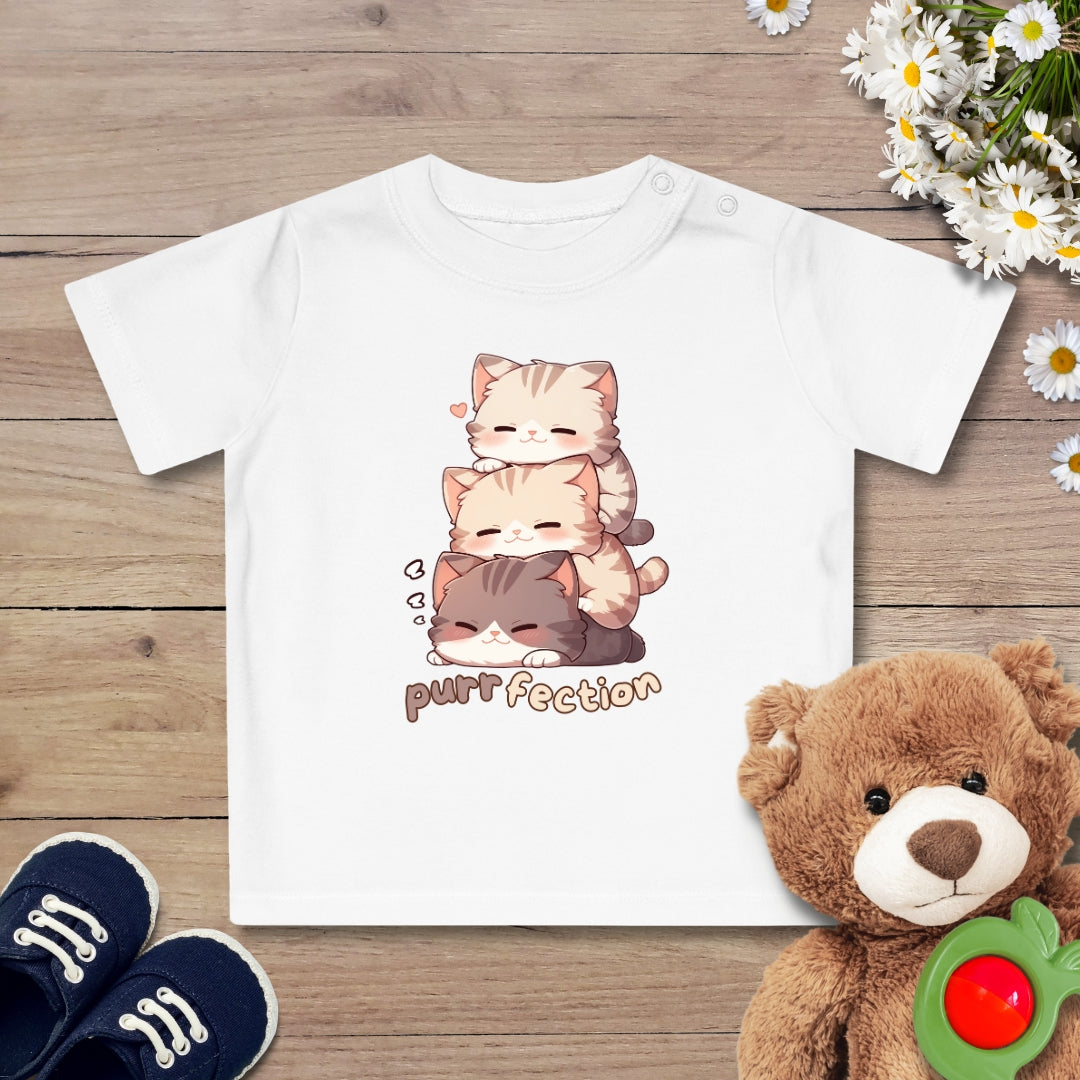 Purrfection Katzen Baby T-Shirt