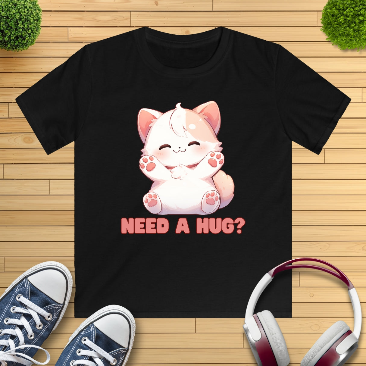 Katze need a hug Kinder T-Shirt