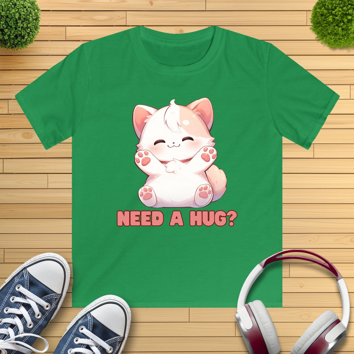 Katze need a hug Kinder T-Shirt