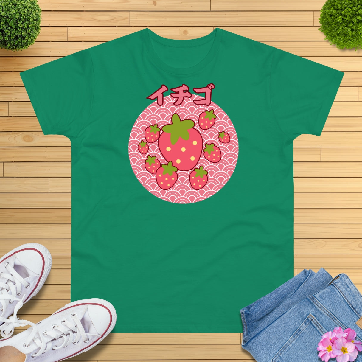 Pastell Erdbeeren T-Shirt