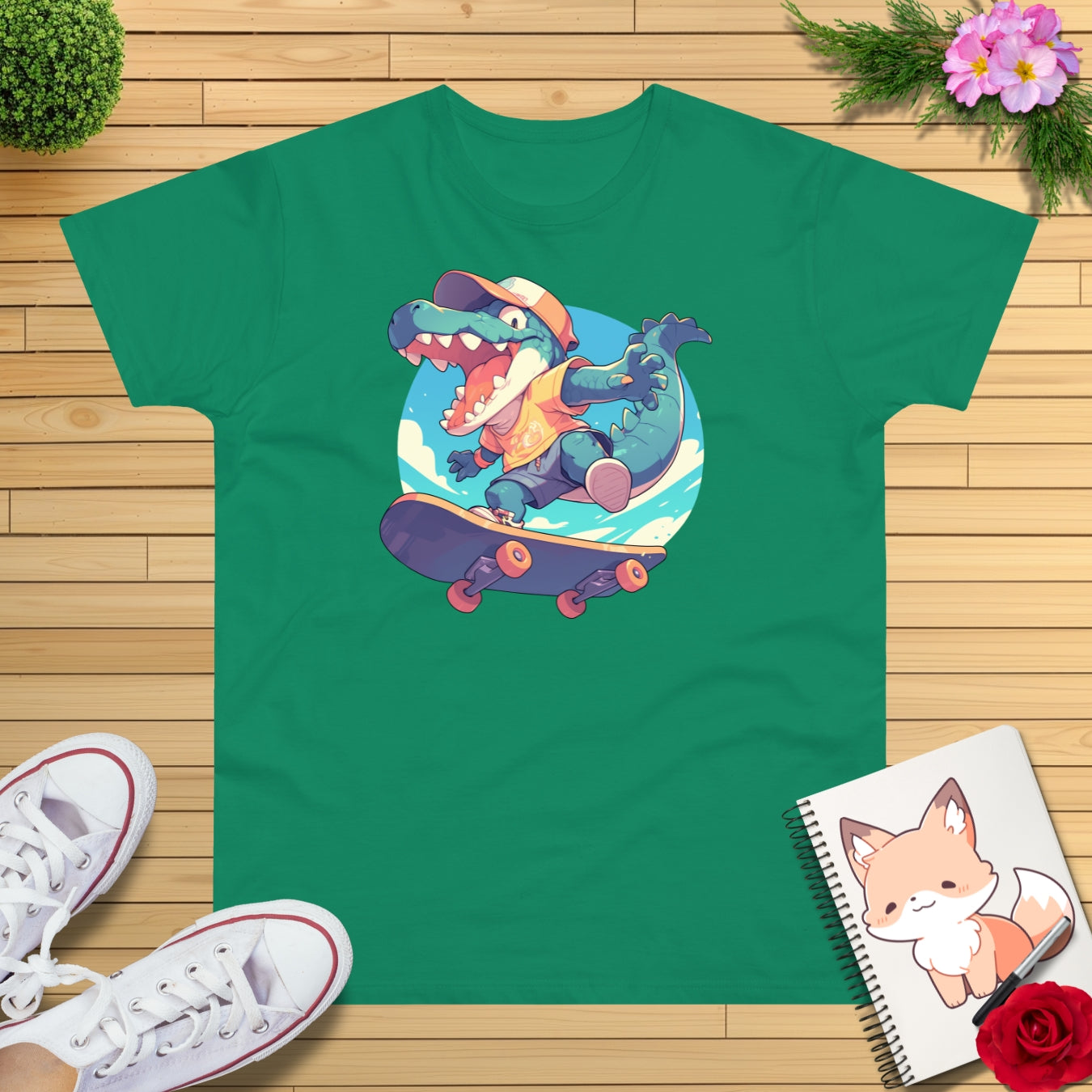 Skateboard Krokodil jump T-Shirt