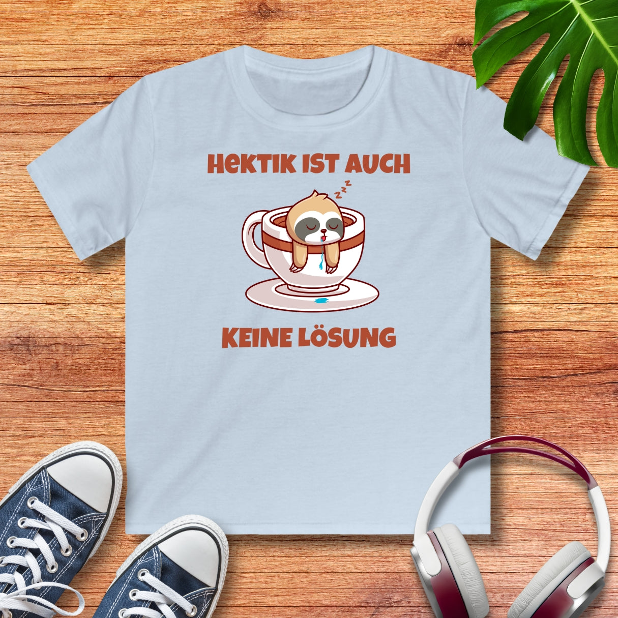 Keine Hektik Faultier Kinder T-Shirt