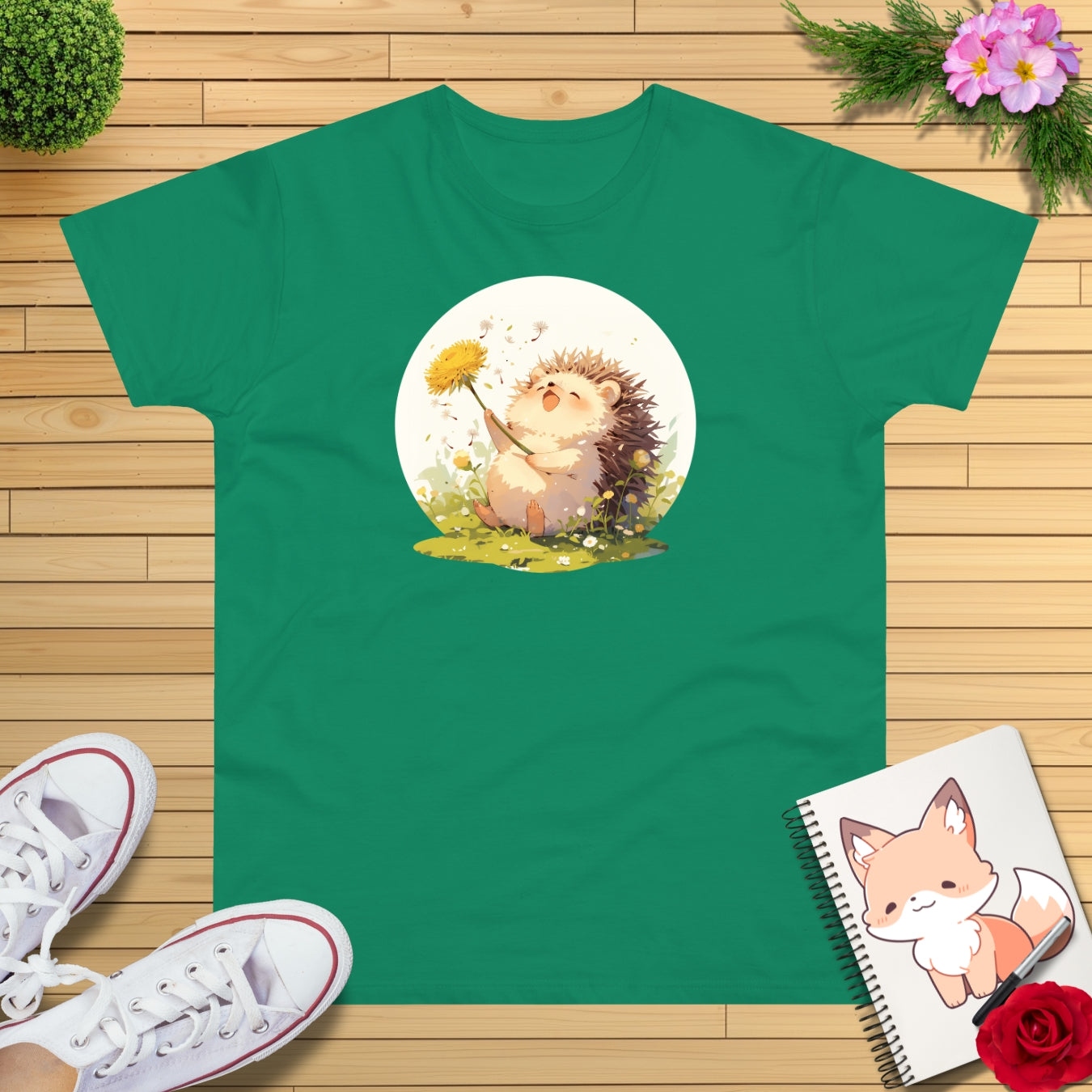 Igel mit Löwenzahn T-Shirt