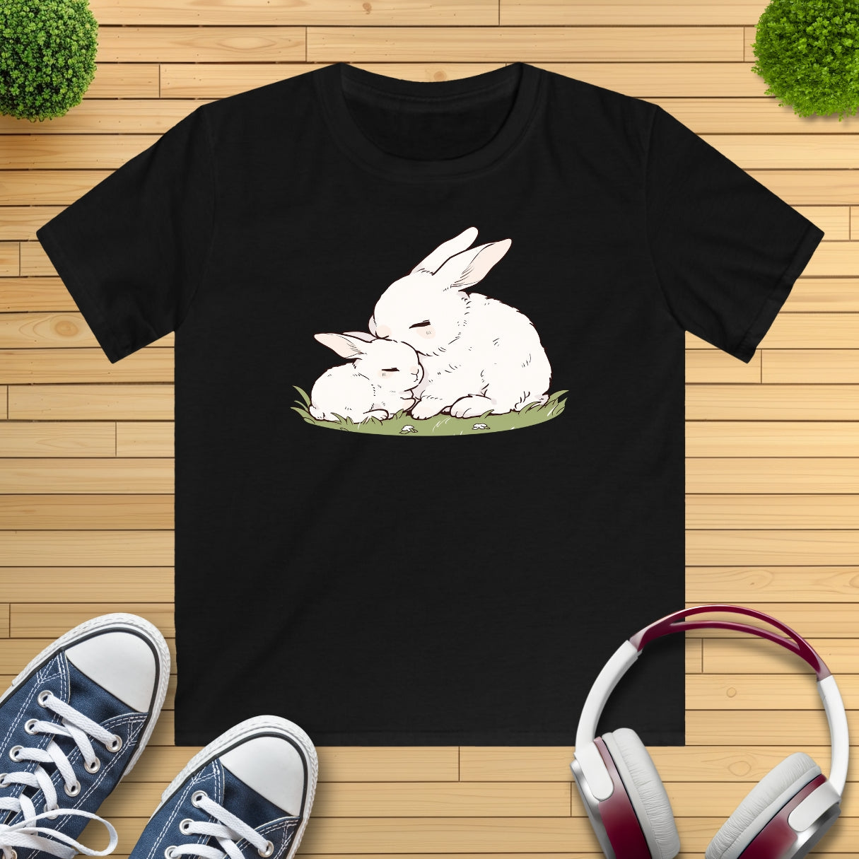 Kuschel Hasen Kinder T-Shirt