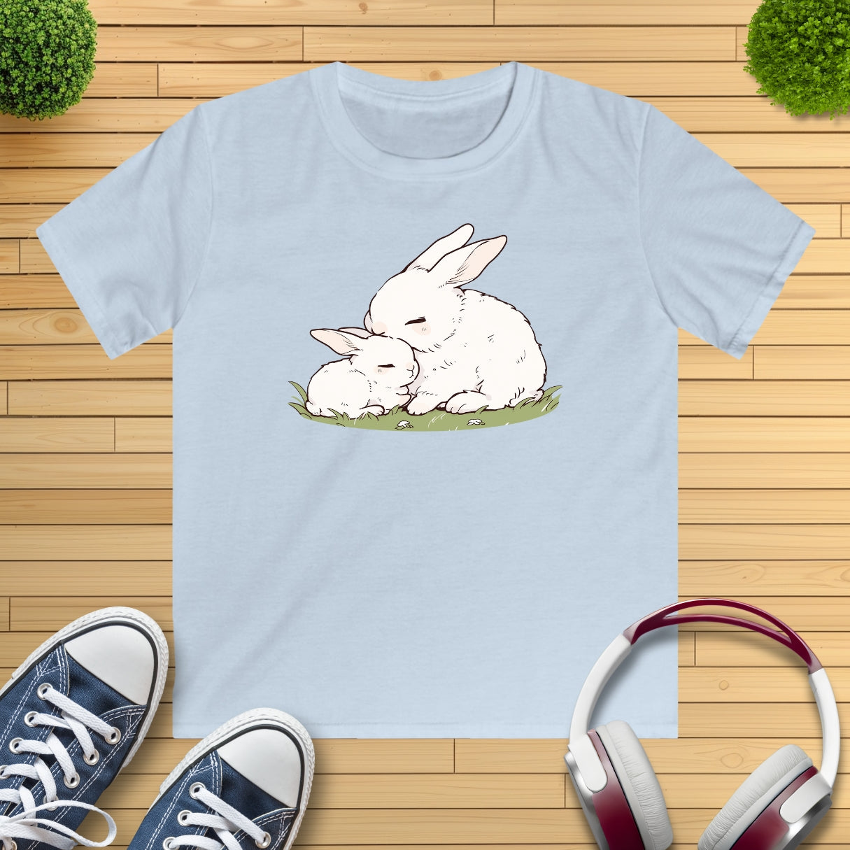 Kuschel Hasen Kinder T-Shirt