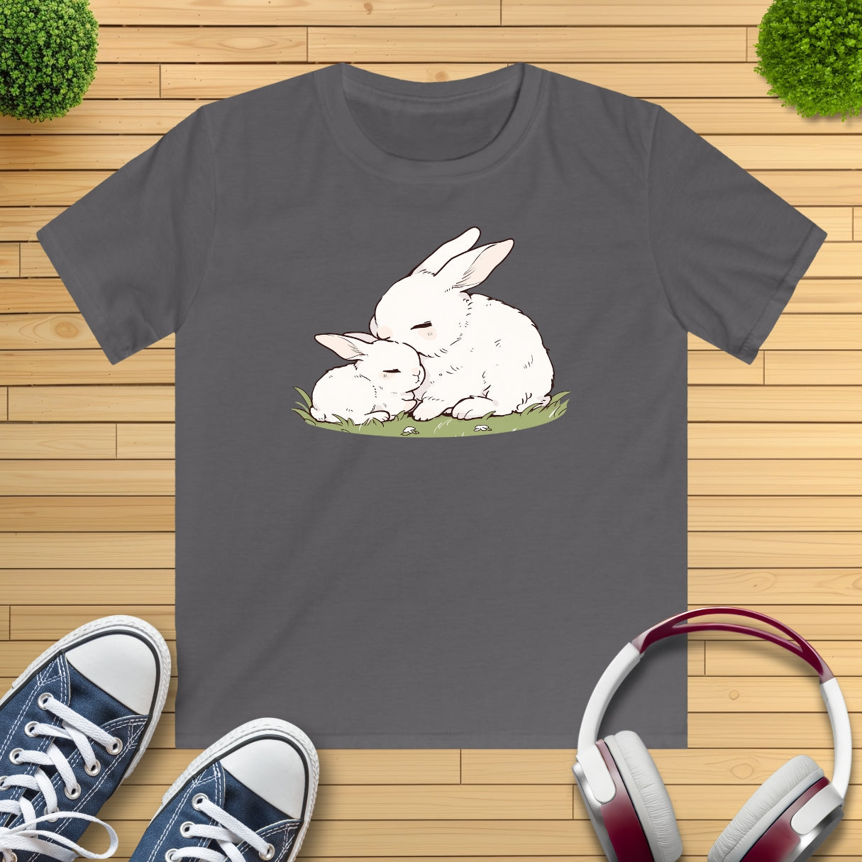 Kuschel Hasen Kinder T-Shirt